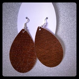 Faux leather earrings